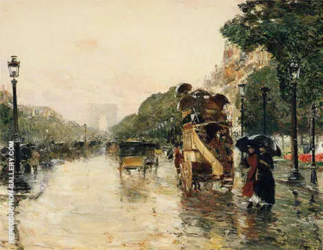 Champs Eylysees, Paris By Childe Hassam