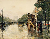 Champs Eylysees, Paris By Childe Hassam