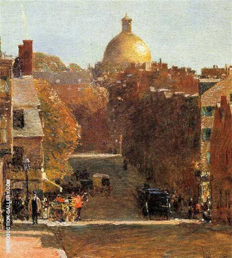 Mount Vernon Street Boston 1890 By Childe Hassam