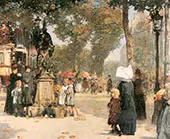 Paris Street Scene 1887 By Childe Hassam