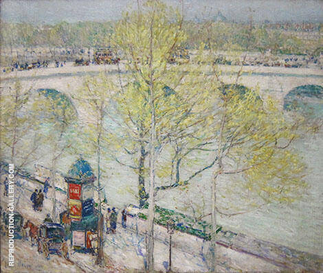 Pont Royal Paris by Childe Hassam | Oil Painting Reproduction