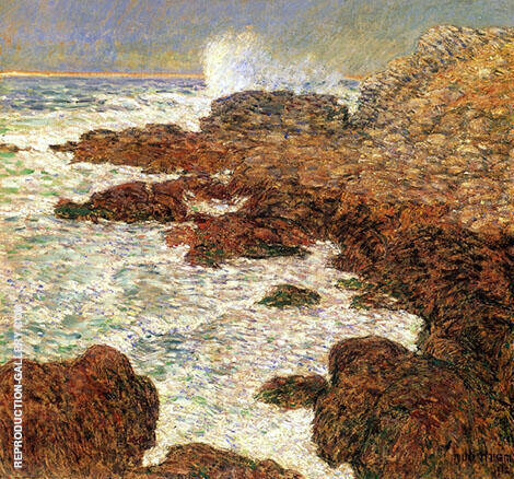 Seaweed and Surf Appledore by Childe Hassam | Oil Painting Reproduction