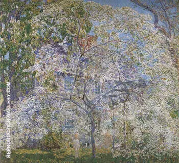 Spring The Dogwood Tree By Childe Hassam