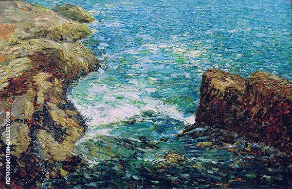 Surf and Rocks 1906 By Childe Hassam