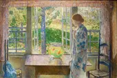 The Goldfish Window By Childe Hassam