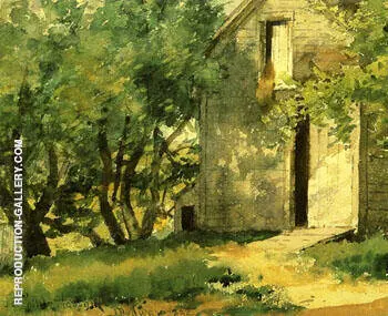 White Barn 1882 By Childe Hassam
