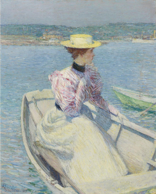 White Dory Gloucester by Childe Hassam | Oil Painting Reproduction
