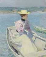 White Dory Gloucester By Childe Hassam