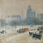 Winter In Union Square c1892 By Childe Hassam