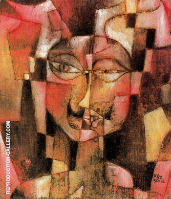Head with German Moustache 1920 by Paul Klee | Oil Painting Reproduction