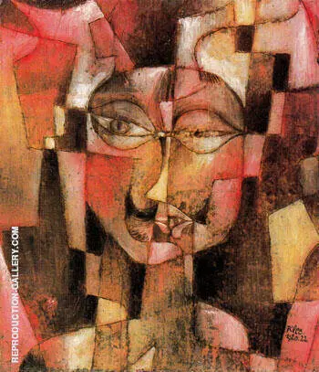 Head with German Moustache 1920 By Paul Klee