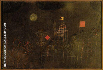 Pavillion Decked with Flags 1927 by Paul Klee | Oil Painting Reproduction