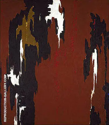 1946 H Indian Red and Black By Clyfford Still