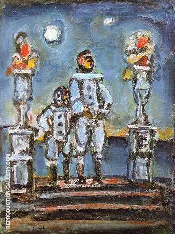 Blue Pierrots 1943 By George Rouault