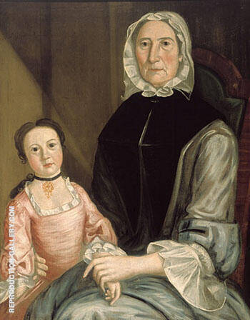 Portrait of Abigail Gerrish c1750 | Oil Painting Reproduction