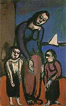 Hardships in the Suburbs A Mother and her Sons 1911 By George Rouault