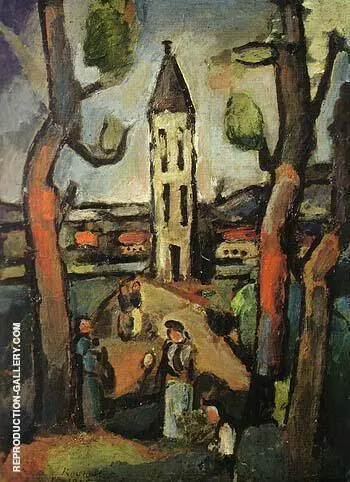 Landscape with Large Trees 1915 By George Rouault