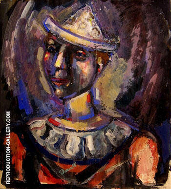 Portrait of a Clown c1938 by George Rouault | Oil Painting Reproduction
