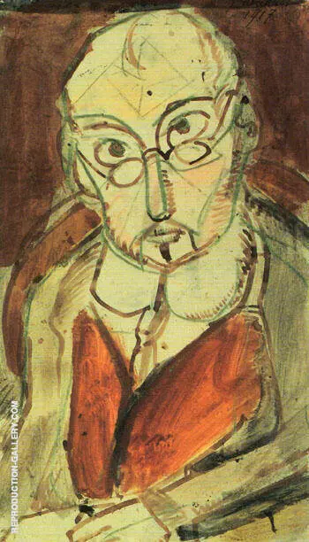 Man with Spectacles 1917 By George Rouault