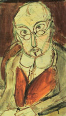 Man with Spectacles 1917 By George Rouault