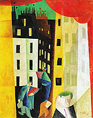 Architecture II The Man from Potin 1921 By Lyonel Feininger