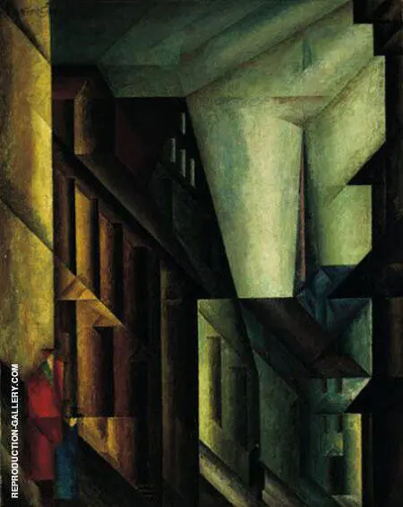 Street Near the Palace 1915 By Lyonel Feininger