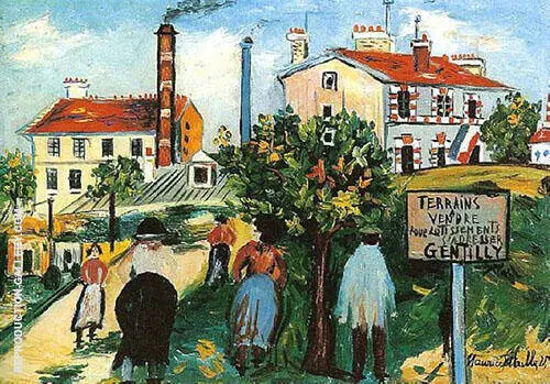 Land Sale at Gentilly By Maurice Utrillo