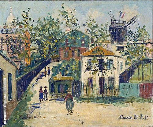 Montmartre 1930 by Maurice Utrillo | Oil Painting Reproduction