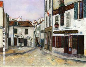 Mother Catherines Restaurant in Montmatre 1917 By Maurice Utrillo