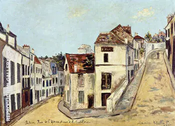 Pontoise Rue De I'Eperon and Rue de la Coutellerie 1914 By Maurice Utrillo