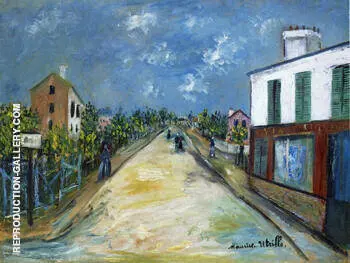 Road in Argenteuil Val d'Oise 1914 By Maurice Utrillo