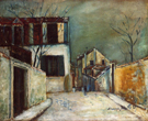 Rue Du Mont Cenis in the Snow 1917 By Maurice Utrillo