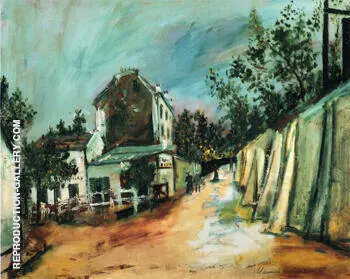 Rue Saint Vincent and the Lapin Agile 1917 By Maurice Utrillo