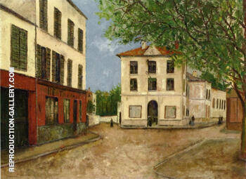 Street in Nanterre 1913 by Maurice Utrillo | Oil Painting Reproduction