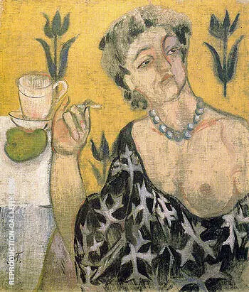 Woman with a Cigarette c1905 By Natalia Goncharova