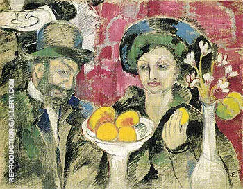 In a Restaurant c1905 By Natalia Goncharova