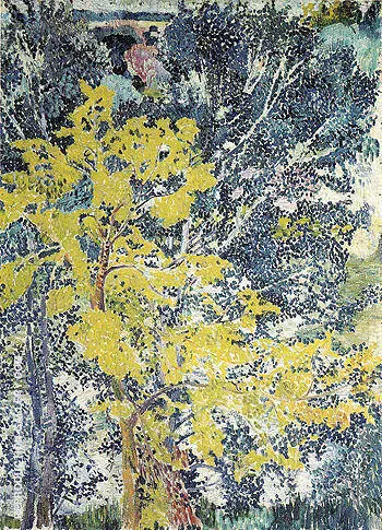 Landscape Pointille c1905 By Natalia Goncharova