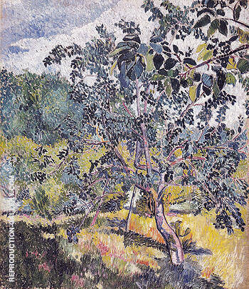 Corner of a Garden 1906 by Natalia Goncharova | Oil Painting Reproduction
