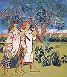 Peasant Women with Rakes 1907 By Natalia Goncharova