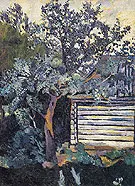 Trees and a Peasant Hut 1907 By Natalia Goncharova
