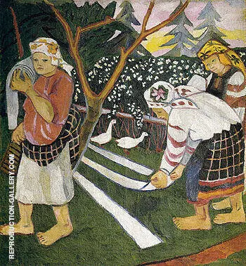 Bleaching Canvas 1908 By Natalia Goncharova
