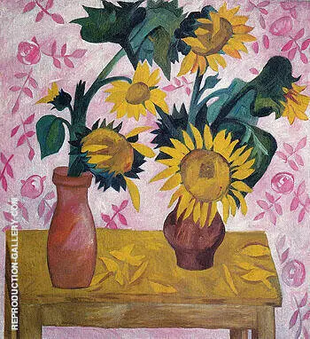 Sunflowers c1908 By Natalia Goncharova