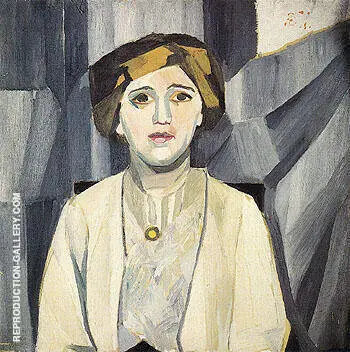 Portrait of Anna Zelmanova c1909 By Natalia Goncharova