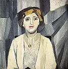 Portrait of Anna Zelmanova c1909 By Natalia Goncharova