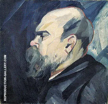 Portrait of Paul Verlaine c1909 By Natalia Goncharova