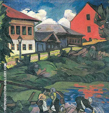 Provincial Landscape c1908 By Natalia Goncharova
