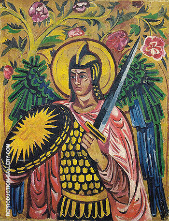 Archangel Gabriel c1909 by Natalia Goncharova | Oil Painting Reproduction