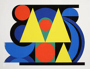 Alphabet Plastique II 1950 by Auguste Herbin | Oil Painting Reproduction