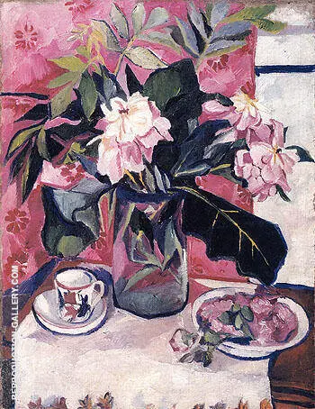 Still Life with Peonies 1910 By Natalia Goncharova