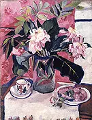 Still Life with Peonies 1910 By Natalia Goncharova